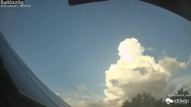 Ballószög zivatarfelhő