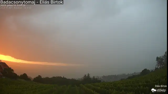 Badacsonytomajból így festett a vihar érkezése