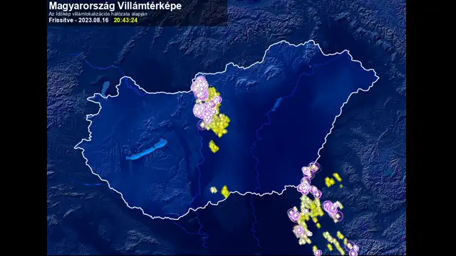 Villámok hada Budapesten és térségében