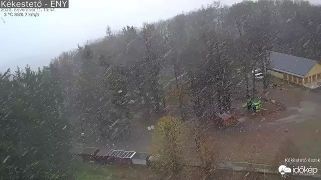Az idei szezon első havazása Kékestetőn