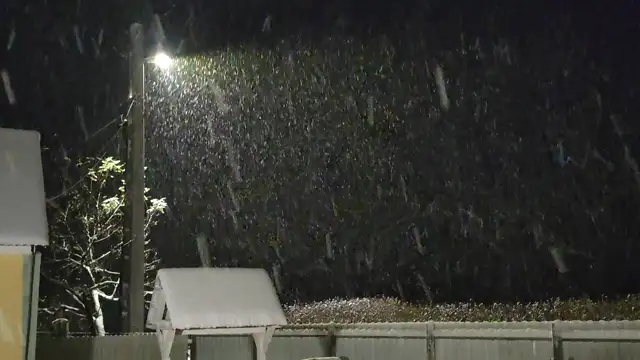 Szakad a hó Tiszanagyfaluban