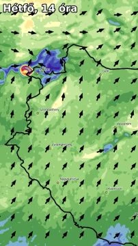 Zivatarokat, feltámadó északnyugati szelet hoz a front