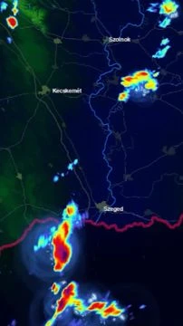 Zivatar robog Szeged felé