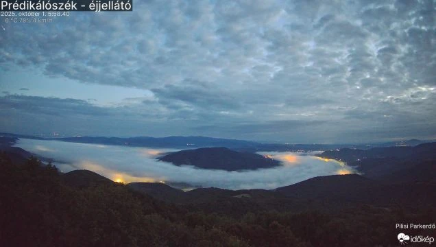 Reggeli ködfolyam Prédikálószékről