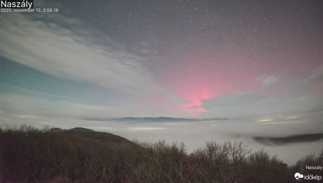 Aurora borealis az inverzió felett
