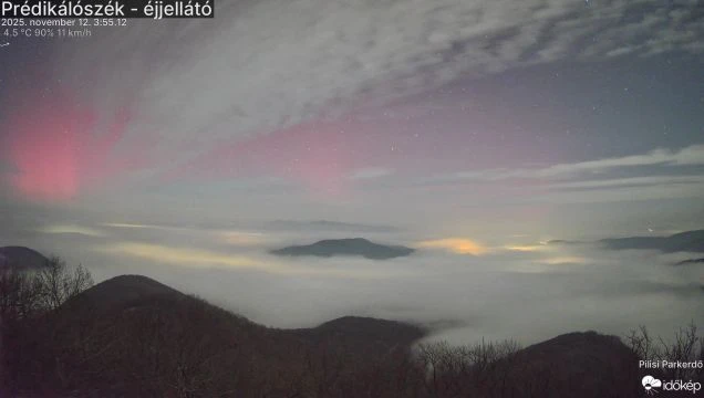 Sarki fény tánca Prédikálószékről