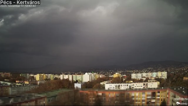 Peremfelhős zivatar indítja a hetet Pécsen