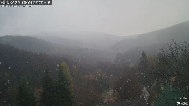 Hózápor rohant át a Bükkön