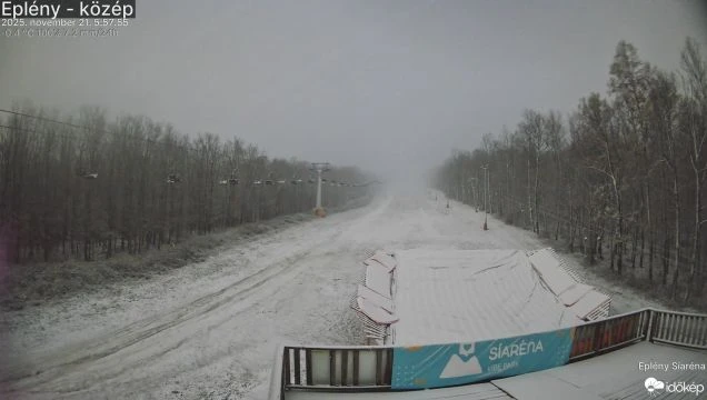 Alakul a sípálya Eplényben