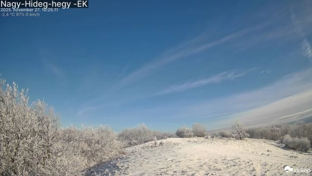 Szikrázó napsütés és havas táj Nagy-Hideg-hegyen