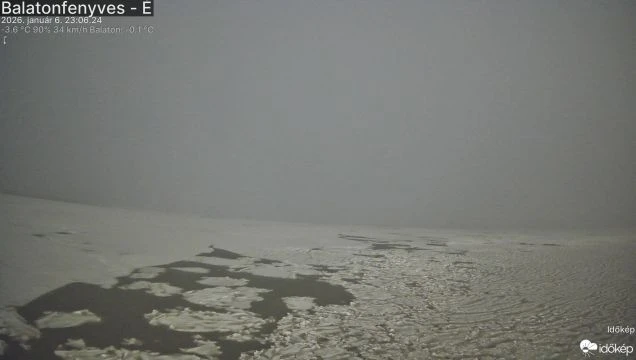 Egészen elképesztő látványt nyújt a jégzajlás a Balatonon