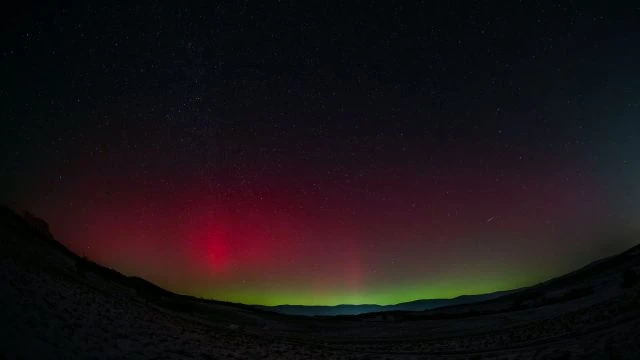 Debrőd 2026.1.19., Sarki fény gyorsított videó