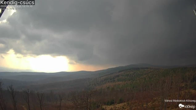 Jégesőt kísérte az első tavaszi zivatart Kendig-csúcson