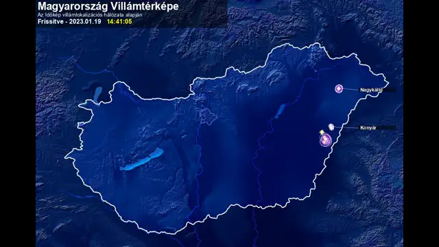 Zivatarok aprószemű, kiadós jégesővel 20230119