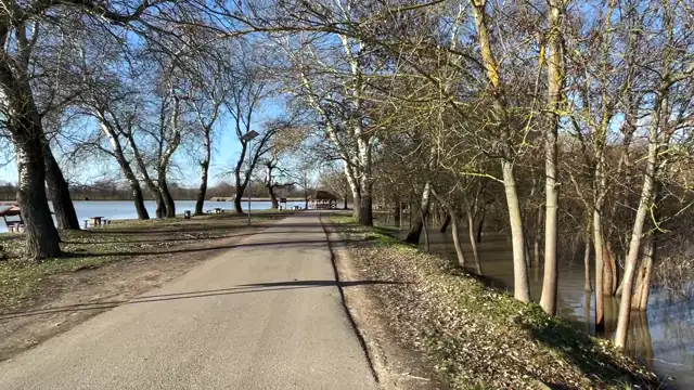 A megáradt Tisza Tiszalöknél