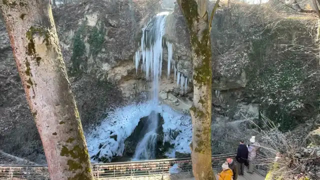 A jégcsapos Lillafüredi-vízesés