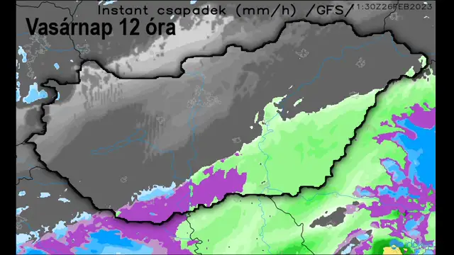Havas eső, hó, eső hullhat délen