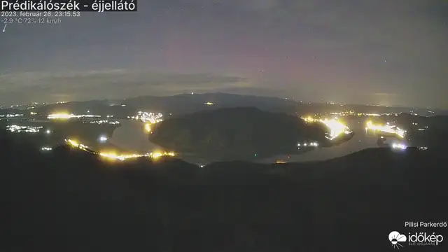 Sarki fény tánca Prédikálószékről