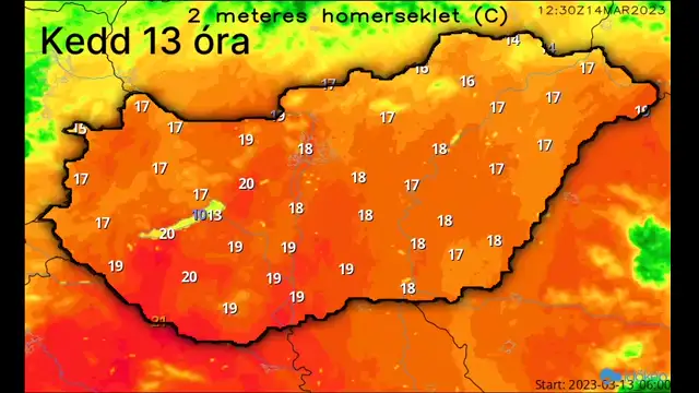 Délnyugaton 22 fok is lehet kedden