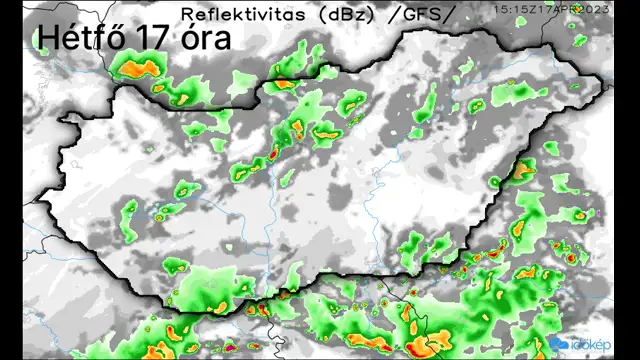 Záporok, zivatarok színesíthetik a hétfőt