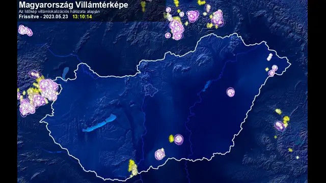 Zivatarrendszer érte el a nyugati határt