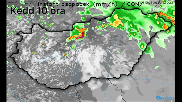 Záporos-zivataros idő lesz kedden