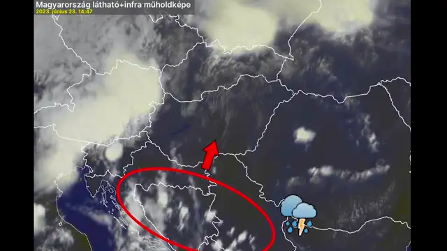 Délre már alakul a zivatarrendszer