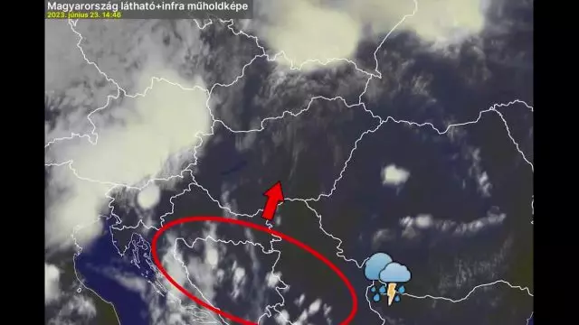 Délre már alakul a zivatarrendszer