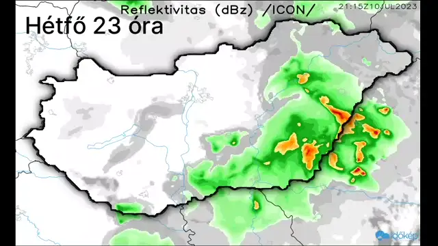 Viharos kifutószéllel kísért zivatarokkal érkezik az esti front