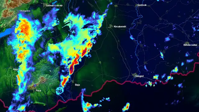 Zivatarlánc vonul délen október 27-én
