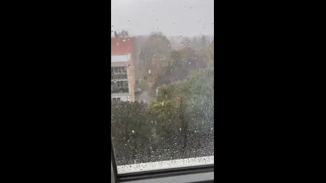 Jégeső Nagykanizsán október végén