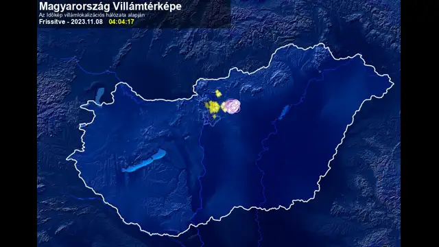 Jéggel kísért zivatarok éjjel