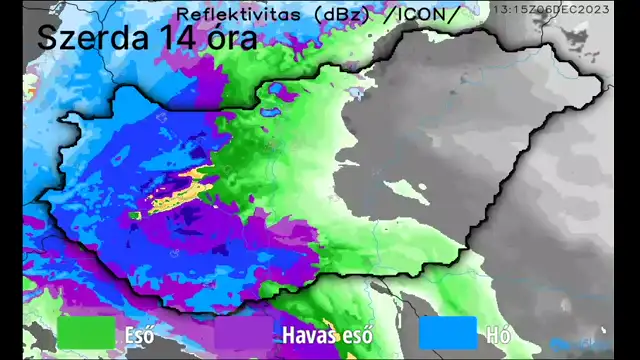 Így érkezik a Mikulás napi havazás