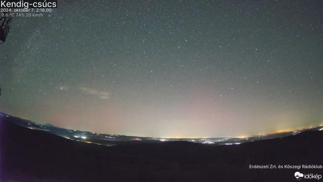 Aurora borealis a tiszta égbolton