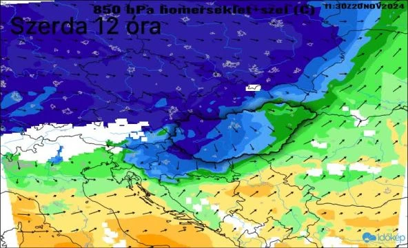 Így önti el a Kárpát-medencét a hideg