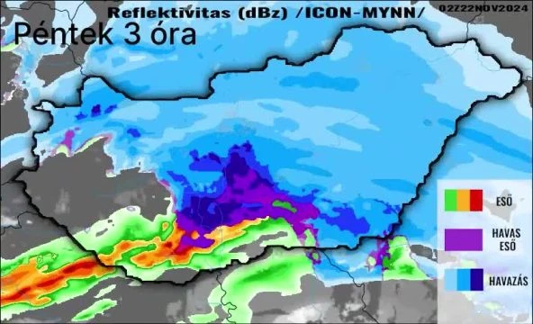 Így vonul át a mediterrán ciklon csapadéka