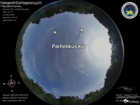 Halo-show Szeged felett