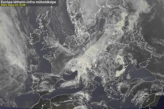 A hidegfront felhőzete műholdvideónkon