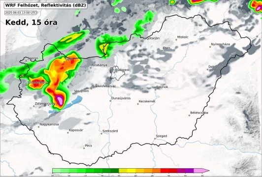 Izolált szupercella pörgetheti fel a kedd délutánt