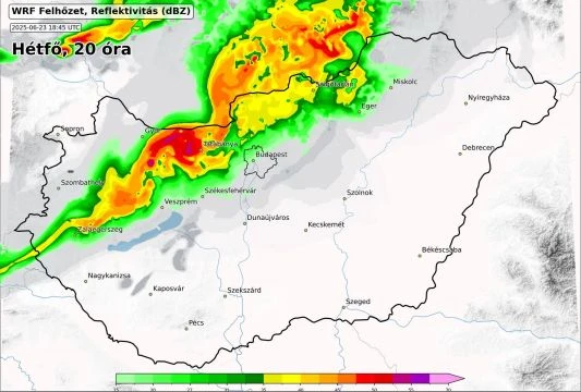 Így érkezhetnek meg a zivatarok északnyugatra