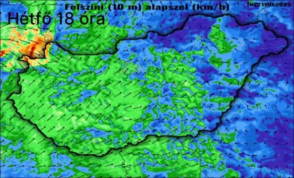Így szánkázik át rajtunk a hidegfront