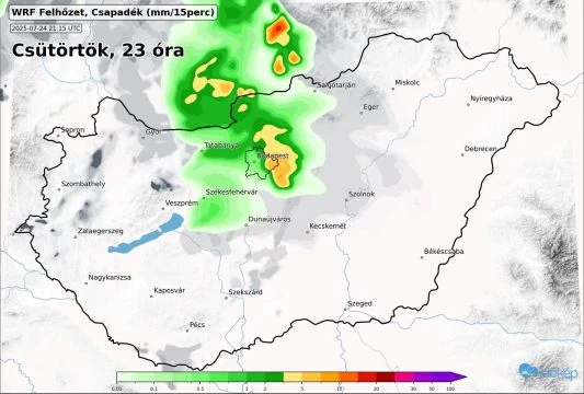 Csütörtökön érkezik a zivatarok első hulláma