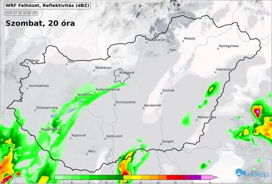 Este, késő este érkeznek a heves zivatarok