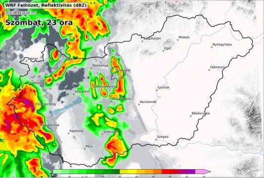 Szombat este érkeznek a zivatarok