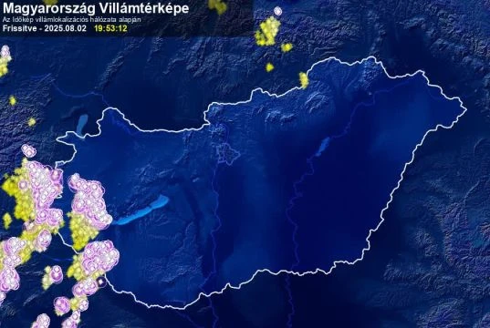 Elárasztották a villámok a a Dunántúl nyugati felét