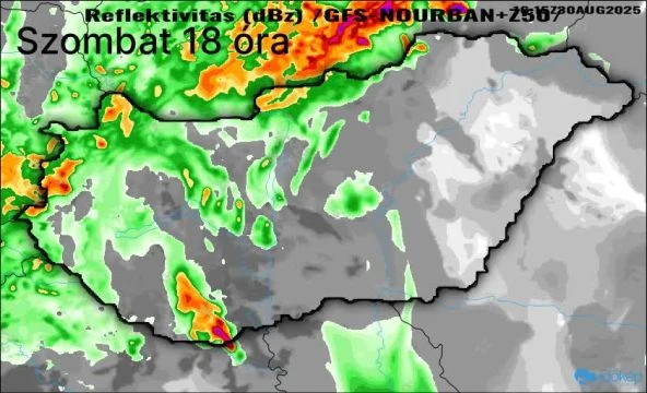 A front várható vonulása