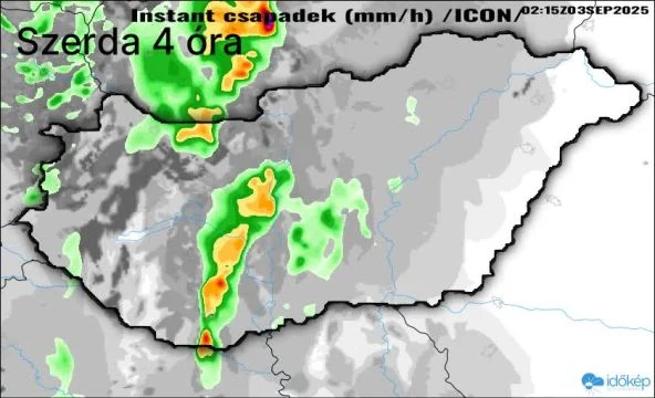 A szeptember eleji front zivatarai