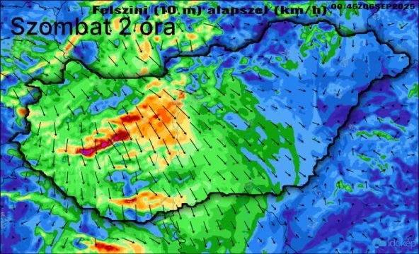 Széllel érkezik a pénteki hidegfront