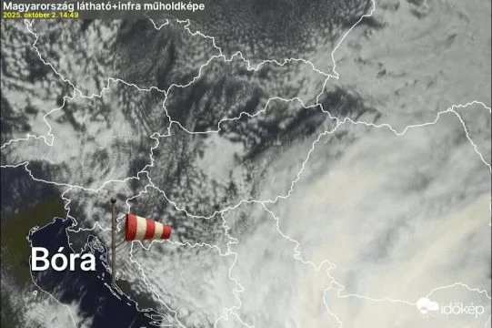 Mediterrán ciklon hátoldali áramlásába kerültünk