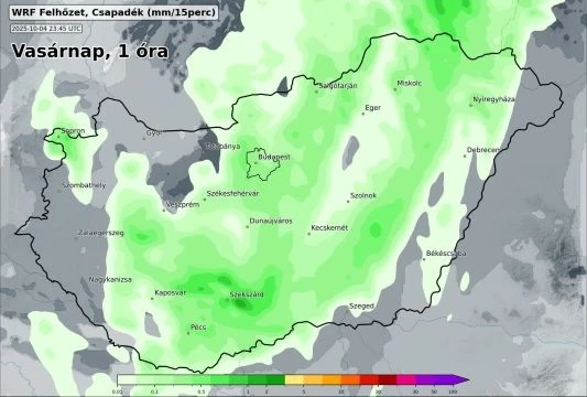 Esőt hozó hidegfront érkezik